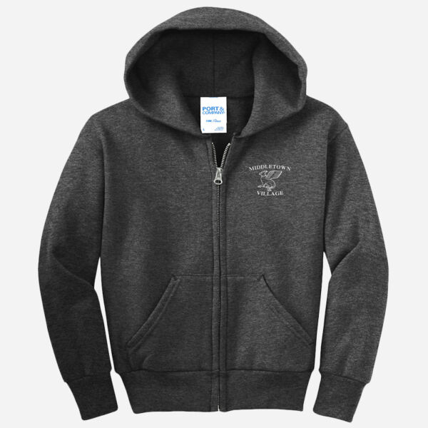 Youth Core Fleece Full Zip Hooded Sweatshirt Thumbnail